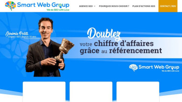 Page d'accueil du site : Smart Web Group