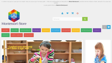 Page d'accueil du site : Montessori Store