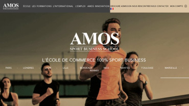 Page d'accueil du site : Amos-business-school