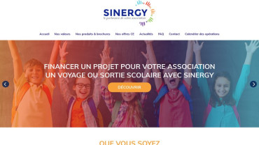 Page d'accueil du site : Sinergy