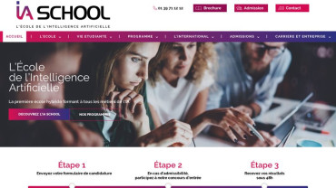 Page d'accueil du site : Intelligence Artificielle School 