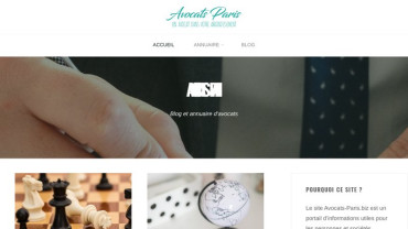 Page d'accueil du site : Avocats Paris