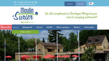 Page d'accueil du site : Le Moulin de Surier