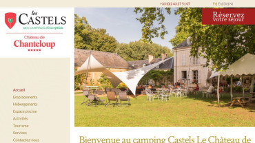 Page d'accueil du site : Château de Chanteloup