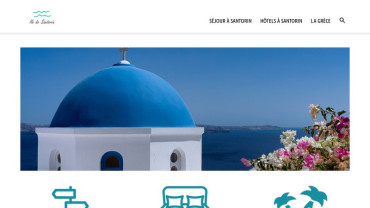 Page d'accueil du site : Ile de Santorin