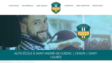 Page d'accueil du site : Auto-école Zucco