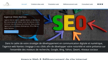 Page d'accueil du site : Web Nantes