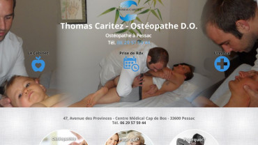 Page d'accueil du site : Ostéopathe Pessac 