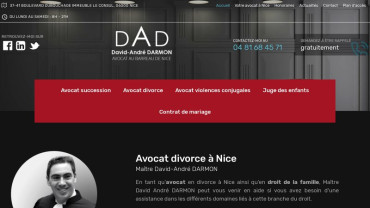 Page d'accueil du site : Avocat Darmon