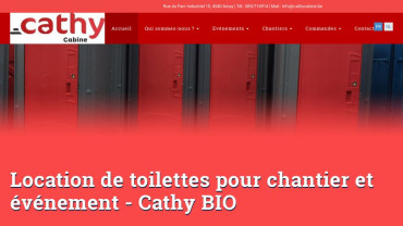 Page d'accueil du site : Cathy Cabine