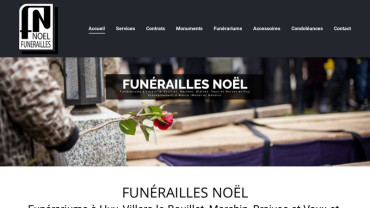 Page d'accueil du site : Funérailles Noël
