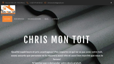 Page d'accueil du site : Chris Mon Toit