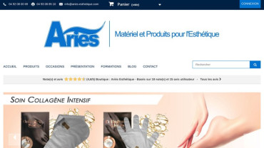 Page d'accueil du site : Ariès