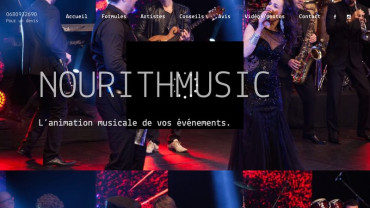 Page d'accueil du site : Nourithmusic