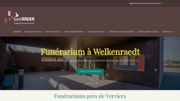 Page d'accueil du site : Funerader