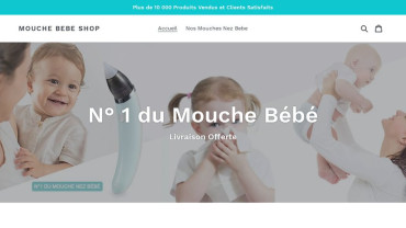 Page d'accueil du site : Mouche Bébé Shop