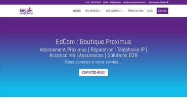 Page d'accueil du site : Edcom