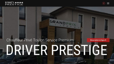 Page d'accueil du site : Driver Prestige