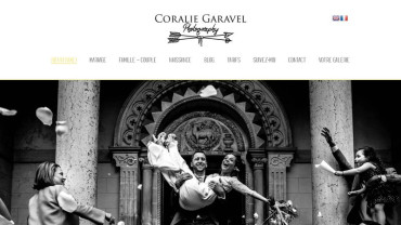 Page d'accueil du site : Coralie Garavel Photographe
