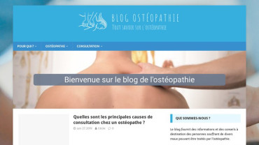 Page d'accueil du site : Blog-osteopathie