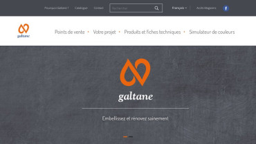 Page d'accueil du site : Galtane