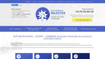 Page d'accueil du site : SCP DAUPHIJURIS-LAFONT-LOMBARD