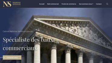Page d'accueil du site : NS Avocats Paris