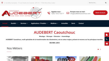 Page d'accueil du site : Audebert caoutchouc 