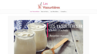 Page d'accueil du site : Les Yaourtières 