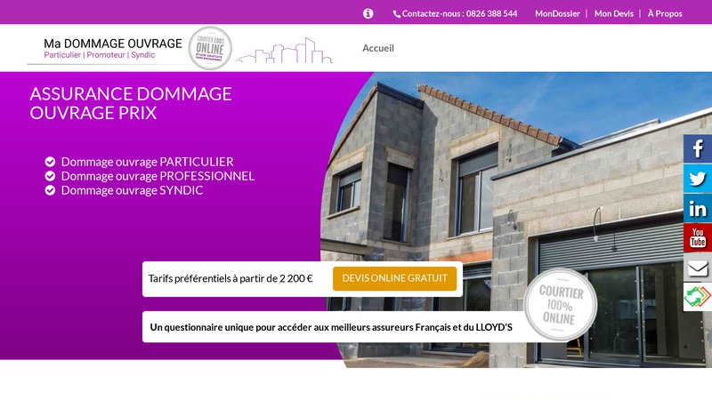 Assurance Dommage Ouvrage Prix