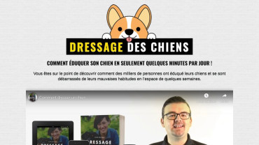 Page d'accueil du site : Dressage des chiens