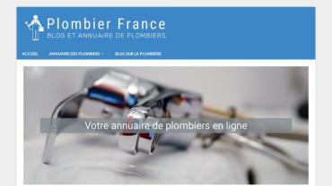 Page d'accueil du site : Plombier France