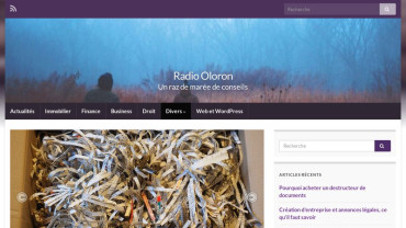 Page d'accueil du site : Radio Oloron