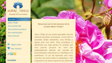Page d'accueil du site : Albert Vieille
