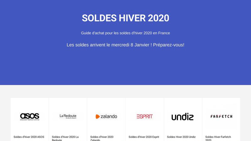Soldes Hiver 2020