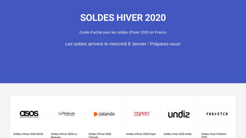 Soldes Hiver 2020