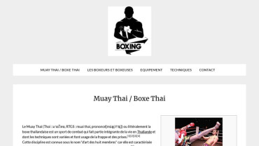Page d'accueil du site : Muay Thai