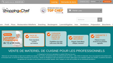 Page d'accueil du site : Le Shopping Du Chef