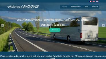 Page d'accueil du site : Autocars leunens