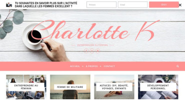 Page d'accueil du site : Charlotte K