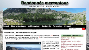 Page d'accueil du site : Randonnée Mercantour
