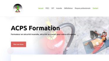 Page d'accueil du site : ACPS Formation