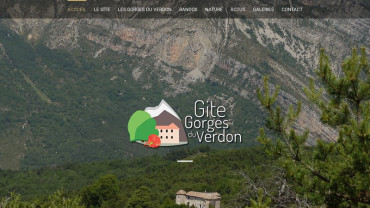 Page d'accueil du site : Gîte Gorges du Verdon