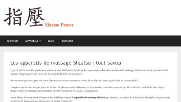 Page d'accueil du site : Shiatsu France