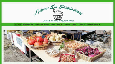 Page d'accueil du site : La ferme Du-Pâquis fleury