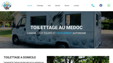 Page d'accueil du site : Toilettage Médoc