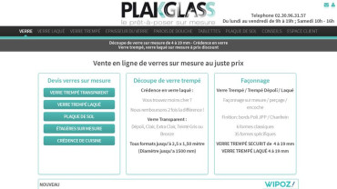 Page d'accueil du site : Plakglass 