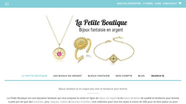 Page d'accueil du site : Bijoux-argent.store