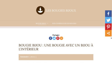 Page d'accueil du site : Bougie Bijou