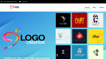 Page d'accueil du site : Logo-creation